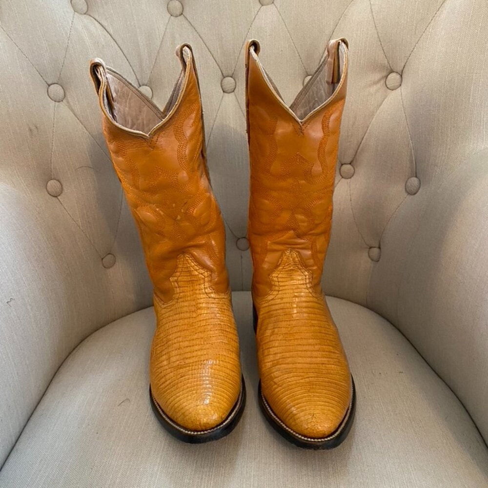 Cowboy Boots, Golden Yellow, Women's size 8.5 (US)